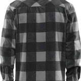 ThirtyTwo Rest Stop Fleece Shirt 2025 - A black and white plaid fleece shirt with a collar, featuring two chest pockets.