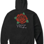 ThirtyTwo Vizz Hoodie 2025 - A black hoodie with a large, red rose graphic on the back.