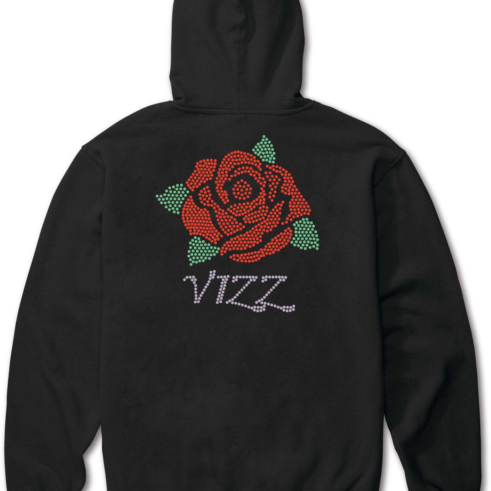 ThirtyTwo Vizz Hoodie 2025 - A black hoodie with a large, red rose graphic on the back.