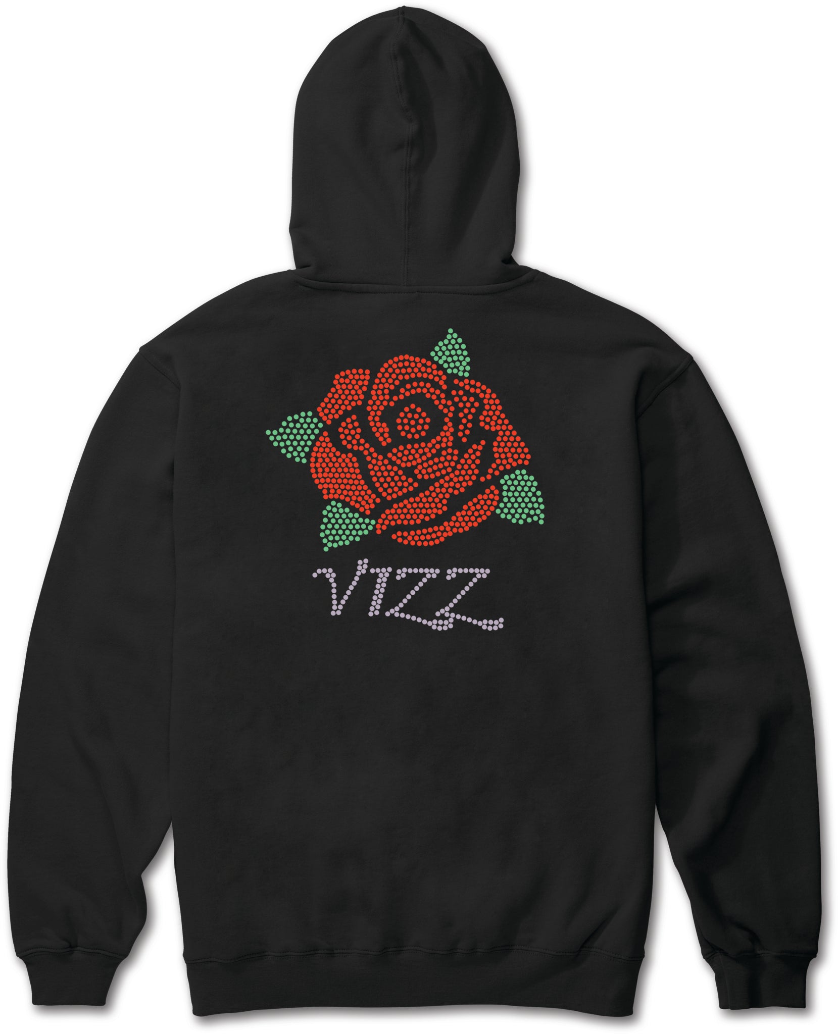ThirtyTwo Vizz Hoodie 2025 - A black hoodie with a large, red rose graphic on the back.