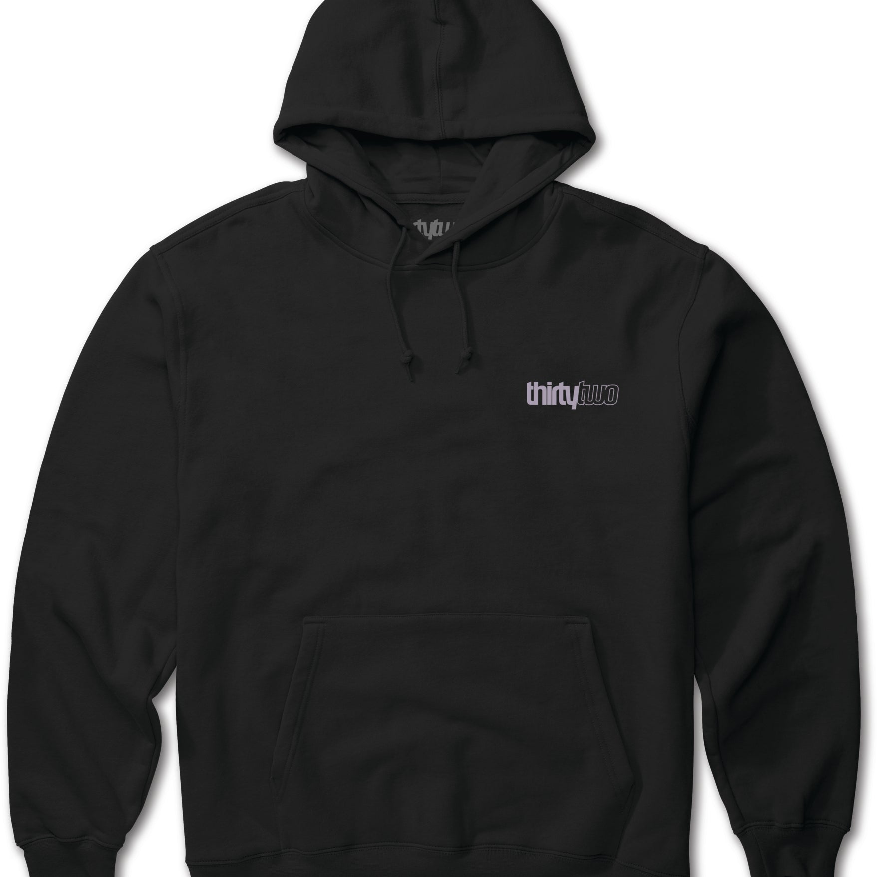 ThirtyTwo Vizz Hoodie 2025 - A black hoodie with a white logo on the chest and a small tag on the bottom left corner.
