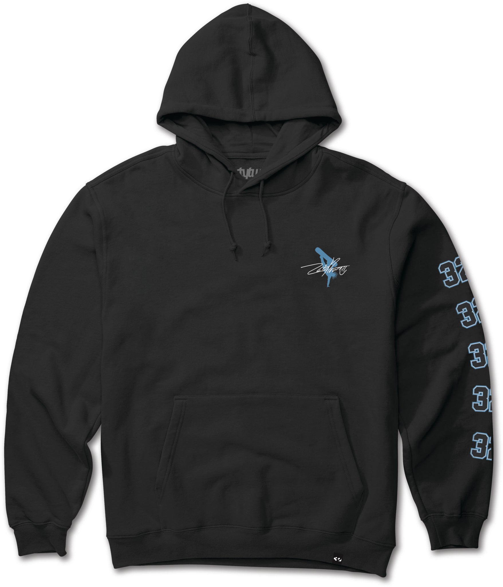 ThirtyTwo Zeb 32 Hoodie 2025 - A black hoodie with a white logo on the chest featuring a stylized "Z" and the number "32".