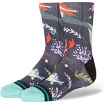 Stance Kids Ariel By Estee Crew Socks 2024 - A pair of crew socks featuring Ariel from Disney's The Little Mermaid in a green and orange color scheme.
