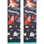 Stance Kids Ariel By Estee Crew Socks 2024 - Ariel is wearing a purple seashell bra and green mermaid tail on these socks.