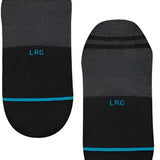 Stance Men's Gamut No Show Sock 3-Pack - Black socks with a thin blue stripe at the top.