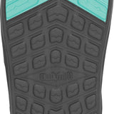 ThirtyTwo Women's Lashed Double BOA Snowboard Boot 2025 - A black snowboard boot with a teal-colored logo on the side and a silver BOA dial at the top.