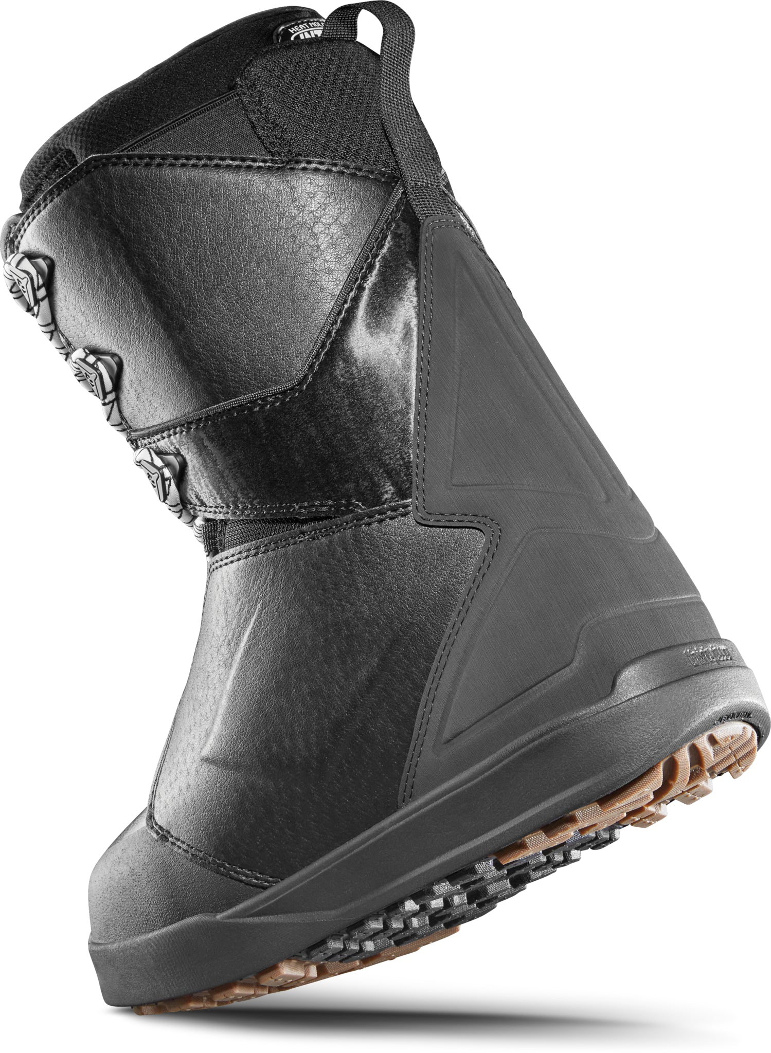 ThirtyTwo Women's Lashed Snowboard Boot 2025 - Black snowboard boot with a textured pattern on the toe and heel areas.