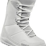 ThirtyTwo Women's Shifty Boot 2025 - A light gray boot with a textured pattern on the toe and heel areas, featuring white laces and a black logo on the side.
