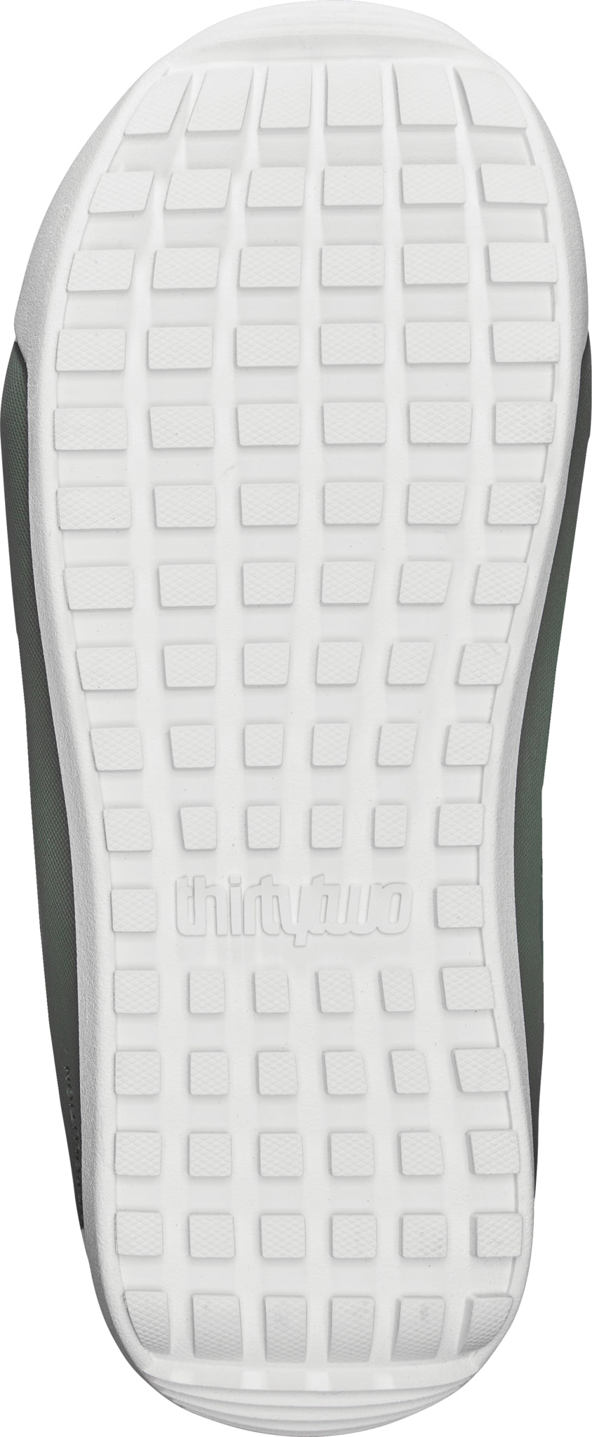 ThirtyTwo Women's STW Double Boa Snowboard Boot 2025 - A pair of snowboard boots with a white sole and gray upper portion.