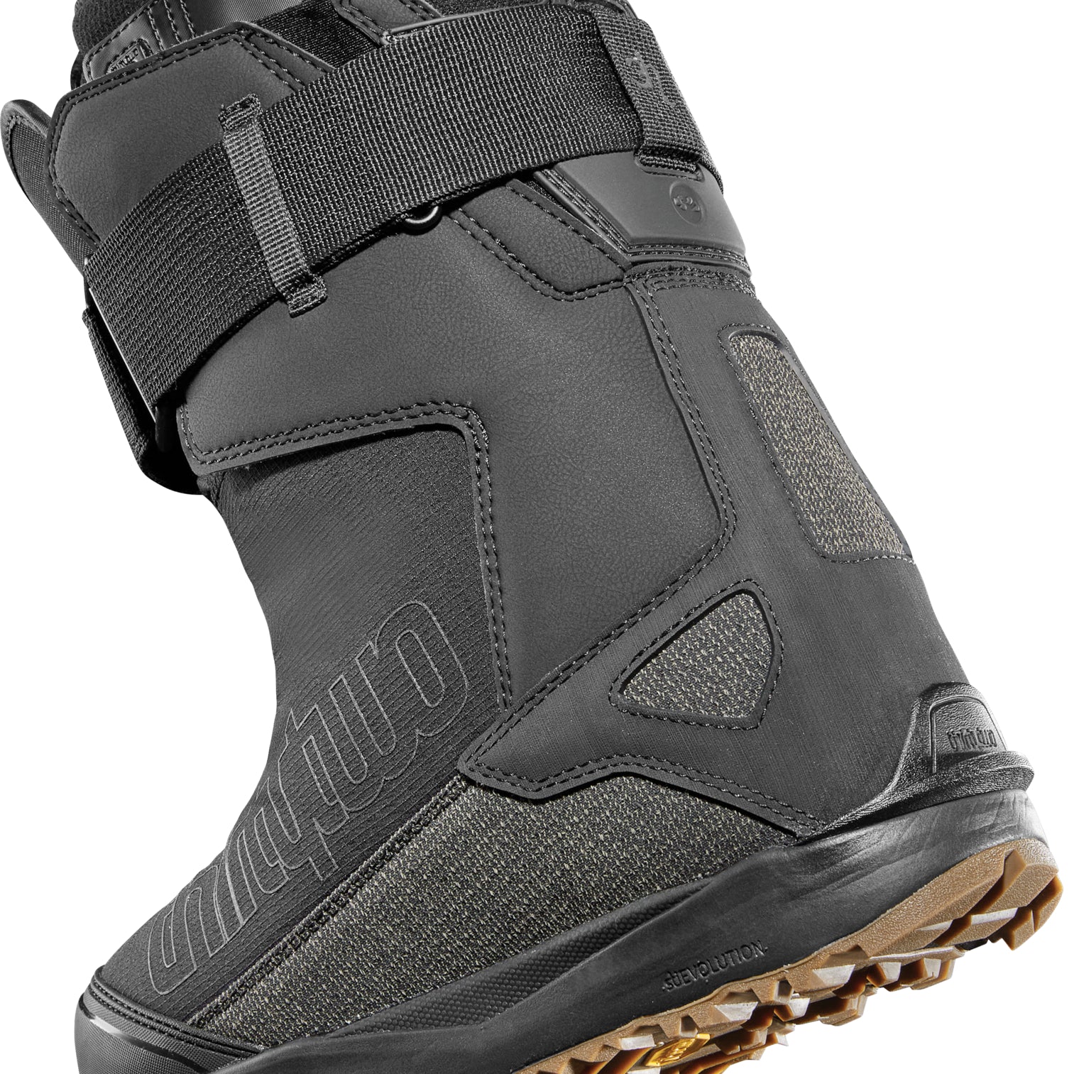 ThirtyTwo Women's TM-2 X Hight Snowboard Boot 2025 - Black snowboard boots with a textured pattern on the toe and heel areas.