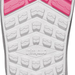 ThirtyTwo Women's Lashed Double BOA X B4BC Snowboard Boot 2025 - White snowboard boot with pink accents and a textured, grippy outsole.