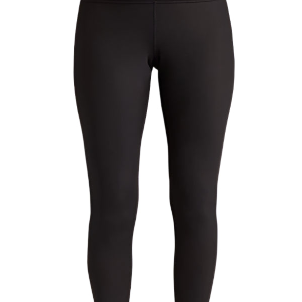 Nils Women's Lindsay Legging 2025 - Black leggings with a high waistband and subtle logo on the upper left thigh.