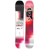 Nitro Team Pro Marcus Kleveland Snowboard 2025 - A snowboard with a black top and bottom, featuring a white middle section with a red logo and graphics.