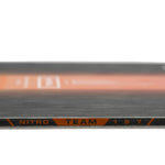Nitro Team Snowboard 2025 - A black snowboard with white lettering and a red stripe along its bottom edge.