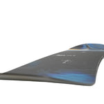 Nitro Women's Lectra Cam-Out Snowboard 2025 - A black snowboard with a blue and white patterned design on top of it.