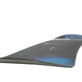 Nitro Women's Lectra Cam-Out Snowboard 2025 - A black snowboard with a blue and white patterned design on top of it.