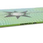 Nitro Kid's Ripper x Volcom Snowboard 2025 - A green snowboard with a black star graphic and white stripes on top of it.