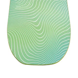 Nitro Kid's Ripper x Volcom Snowboard 2025 - A green snowboard with a white stripe pattern and a rounded tip.