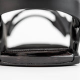 Nitro Phantom Snowboard Bindings 2025 - Black bindings with silver screws and a black strap on top of a white background.