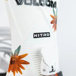 Nitro Phantom Snowboard Bindings 2025 - A white snowboard binding with a black strap and silver screws.