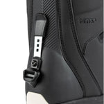Nitro Darkseid Step On BOA Snowboard Boot 2025 - Black snowboard boot with a textured pattern on the side and white soles.