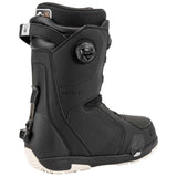 Nitro Darkseid Step On BOA Snowboard Boot 2025 - Black snowboard boot with a textured pattern on the upper and white soles.