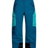 Obermeyer Jr. girls' insulated ski pants, Corsair teal, front close-up
