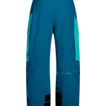 Obermeyer Jr. girls' insulated ski pants, Corsair teal, back close-up