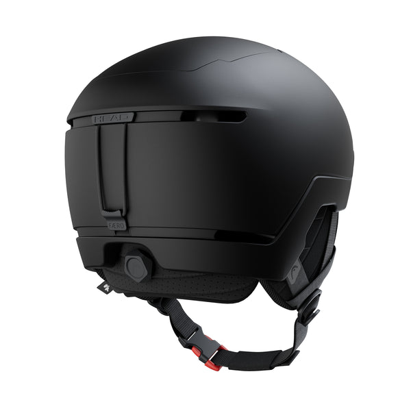 black snowboarding helmet front view Head Faero Snow Helmet