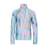 Obermeyer Junior's Banff 1/4 Zip Top - A pastel-colored, long-sleeved top with a quarter zip closure and a small logo on the left chest.