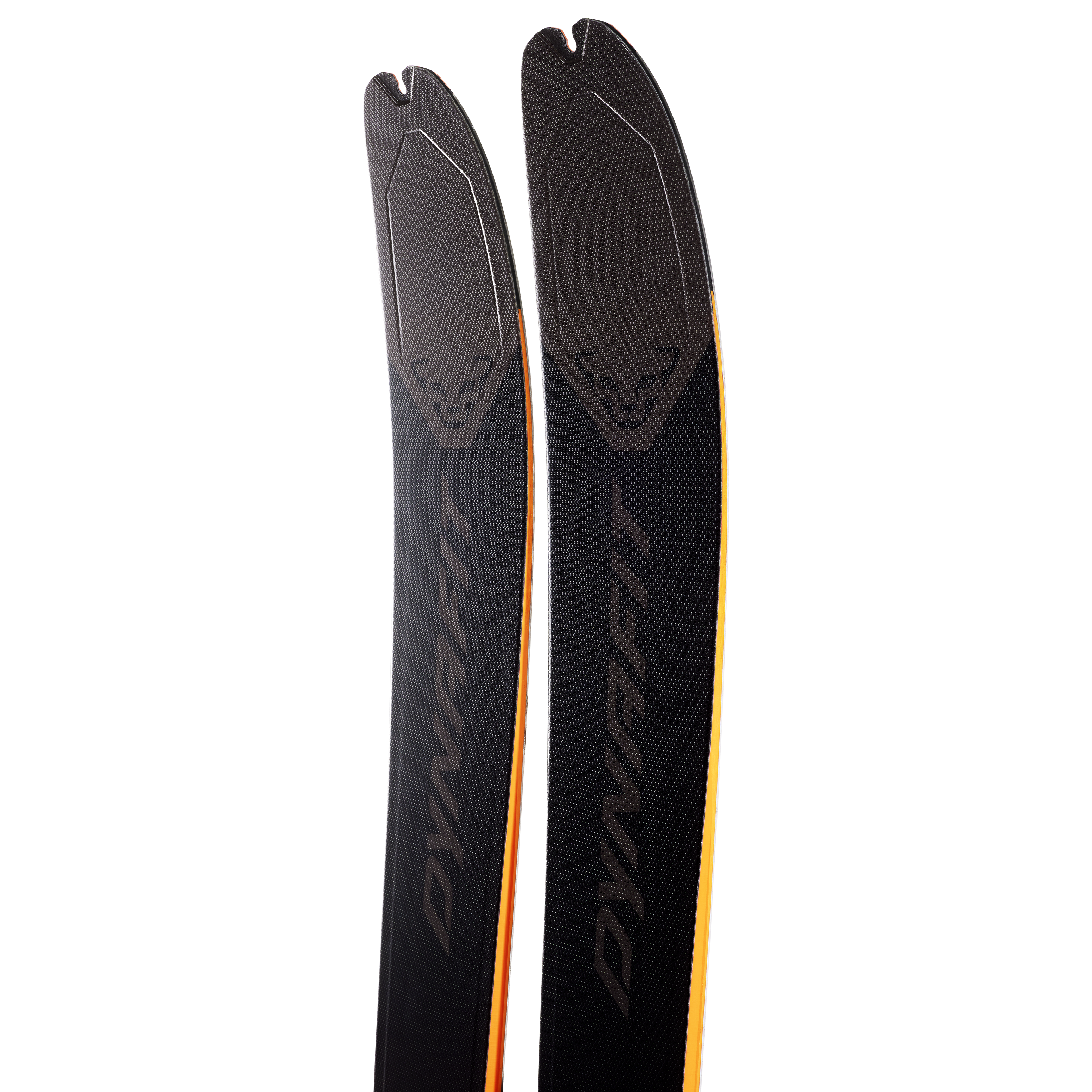 Dynafit - Tigard 107 Flat Ski 2025 with a black base and orange accents on the edges.
