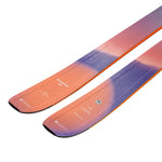 Blizzard Women's Sheeva 10 Skis 2025 - A pair of skis with a pink and purple gradient color scheme, featuring a distinctive black stripe along the top edge.