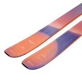 Blizzard Women's Sheeva 10 Skis 2025 - A pair of skis with a pink and purple gradient color scheme, featuring a distinctive black stripe along the top edge.