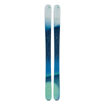 Blizzard Women's Sheeva 9 Skis 2025 - A pair of skis with a blue-green gradient color scheme and a subtle wood grain texture on the top sheet.