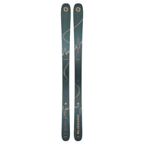 Blizzard Anomaly 94 Skis 2025 - A pair of skis with a dark green base color and light-colored abstract line designs.