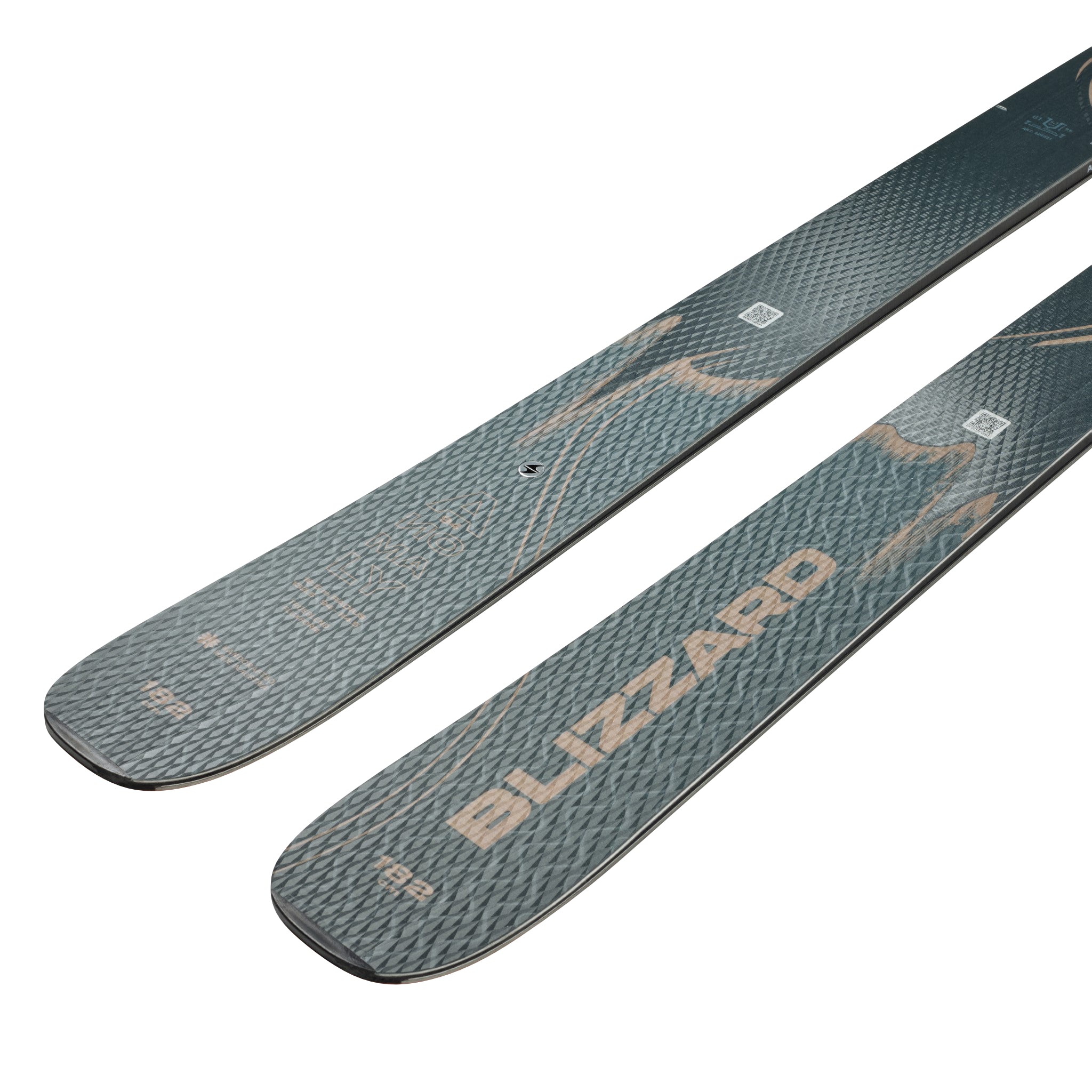 Blizzard Anomaly 94 Skis 2025 - A pair of skis with a dark gray base and light gray accents, featuring a subtle pattern of diagonal lines on the top sheet.