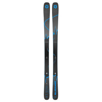 Blizzard Anomaly 84 Skis 2025 - Black skis with blue accents and a wavy pattern on top.