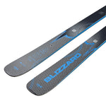 Blizzard Anomaly 84 Skis 2025 - Black skis with blue accents and a textured pattern on top.