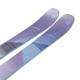 Blizzard Women's Black Pearl 88 Skis 2026 - A pair of skis with a black and purple color scheme, featuring a geometric pattern on the top sheet.