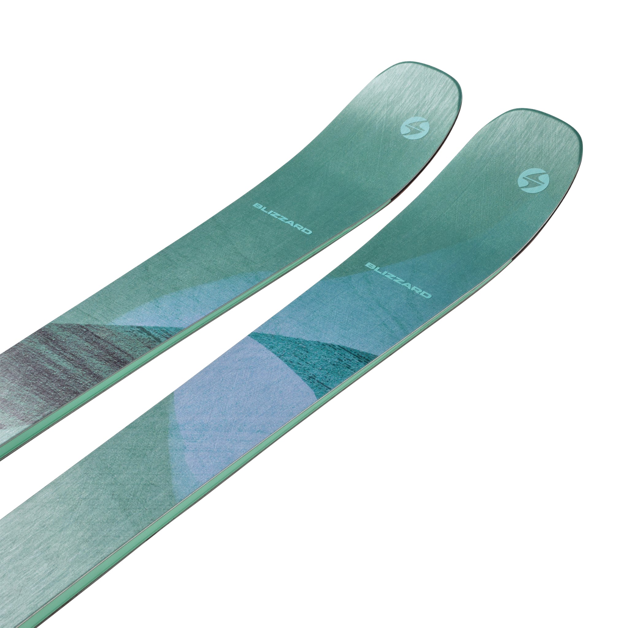 Blizzard Women's Black Pearl 84 Skis 2026 - A pair of skis with a black and white color scheme, featuring a geometric pattern on the top sheet.