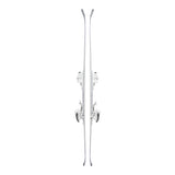 Blizzard Women's Elevate SP 7.7 Skis with TLT 10 Bindings - White skis with black bindings and silver tips.