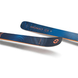 Blizzard Anomaly 88 Skis 2026 - A pair of skis with a blue and black patterned top sheet, featuring orange accents along the edges.