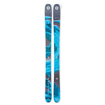 Blizzard Rustler 10 Skis 2026 - A pair of skis with a blue and black color scheme, featuring a distinctive white logo on the top of each ski.