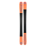 Blizzard Rustler 10 Skis 2026 - A pair of skis with a black base and orange tops, featuring the word "BLIZZARD" in blue letters on top.