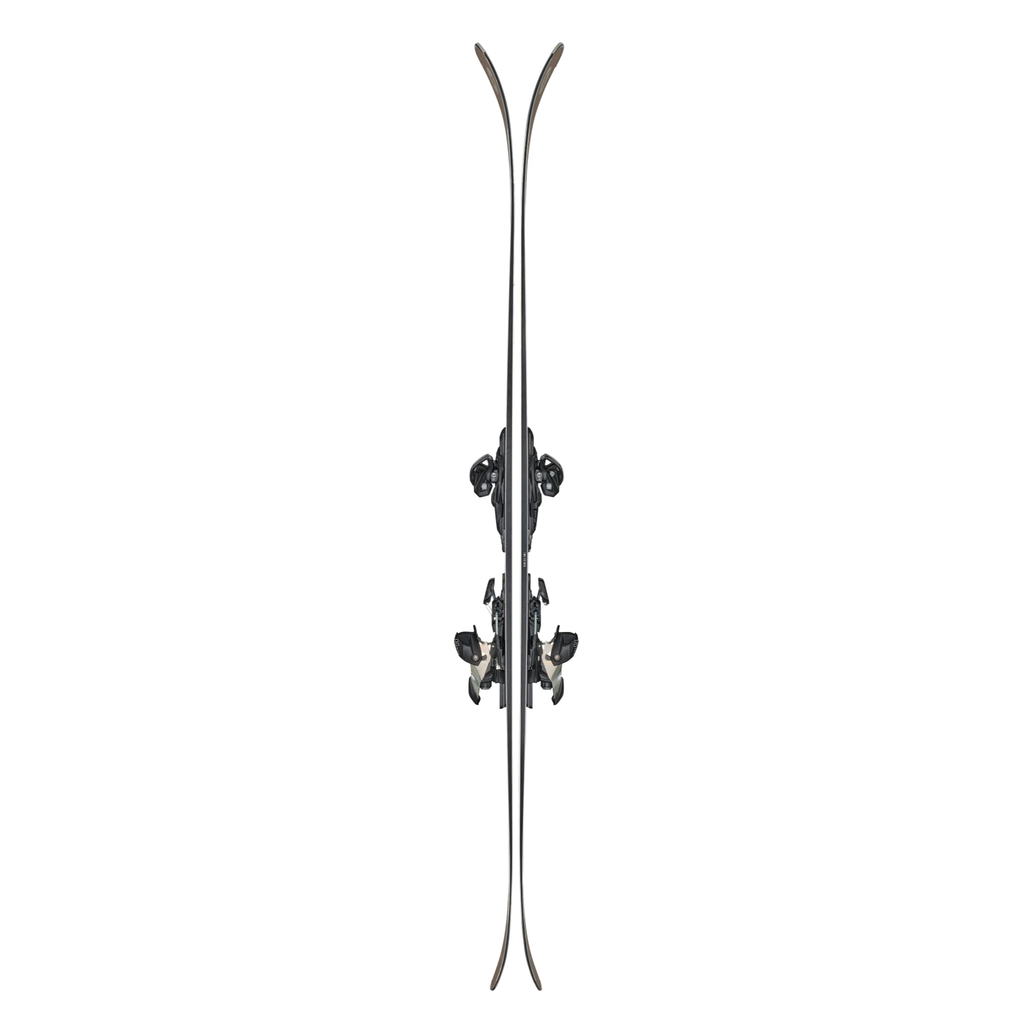 Blizzard Rustler 9 Skis 2026 - A pair of skis with a sleek, silver-gray color and subtle black accents on the bindings.