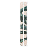 Blizzard Rustler 9 Skis 2026 - A pair of skis with a light-colored base and dark green abstract design on top.