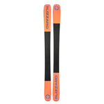 Blizzard Women's Sheeva 9 Skis 2026 - A pair of skis with a black top and orange bottom, featuring the word "BLIZZARD" in blue on both tips.