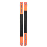 Blizzard Women's Sheeva 9 Skis 2026 - A pair of skis with a black top and orange bottom, featuring the word "BLIZZARD" in blue on both tips.