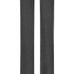 Pair of orange-and-white 102 skis with curved tips and black sidewalls.