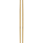 Cream skis with black tips and slim profile, shown from the side.